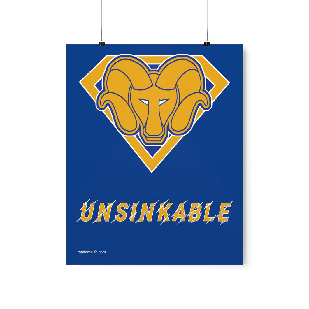 Super Unsinkable Gold Logo Gold Emblem Posters