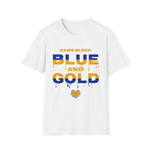 Load image into Gallery viewer, Rams Bleed Blue and Gold - Unisex Softstyle T-Shirt
