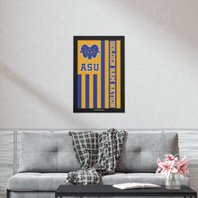 Load image into Gallery viewer, Golden Ram Nation Flag Poster - Blue Logo
