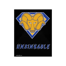 Load image into Gallery viewer, Super Unsinkable Gold Logo Blue Emblem Posters
