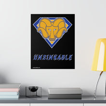 Load image into Gallery viewer, Super Unsinkable Gold Logo Blue Emblem Posters
