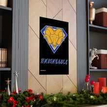 Load image into Gallery viewer, Super Unsinkable Gold Logo Blue Emblem Posters
