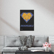 Load image into Gallery viewer, Super Unsinkable Gold Logo Blue Emblem Posters
