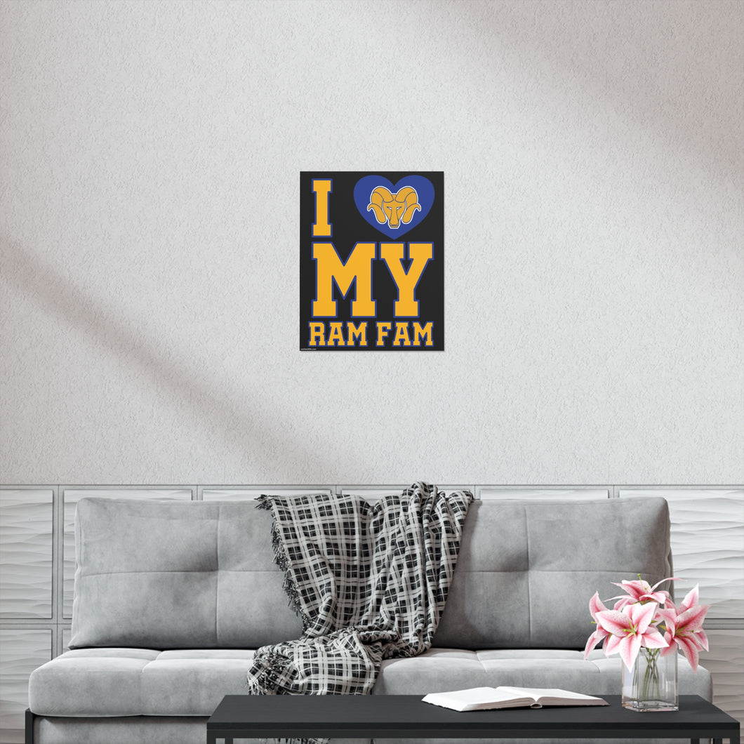 I HEART MY Ram Fam Premium Matte vertical posters