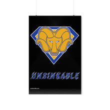 Load image into Gallery viewer, Super Unsinkable Gold Logo Blue Emblem Posters
