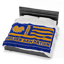 Load image into Gallery viewer, Golden Ram Nation Flag - Velveteen Plush Blanket
